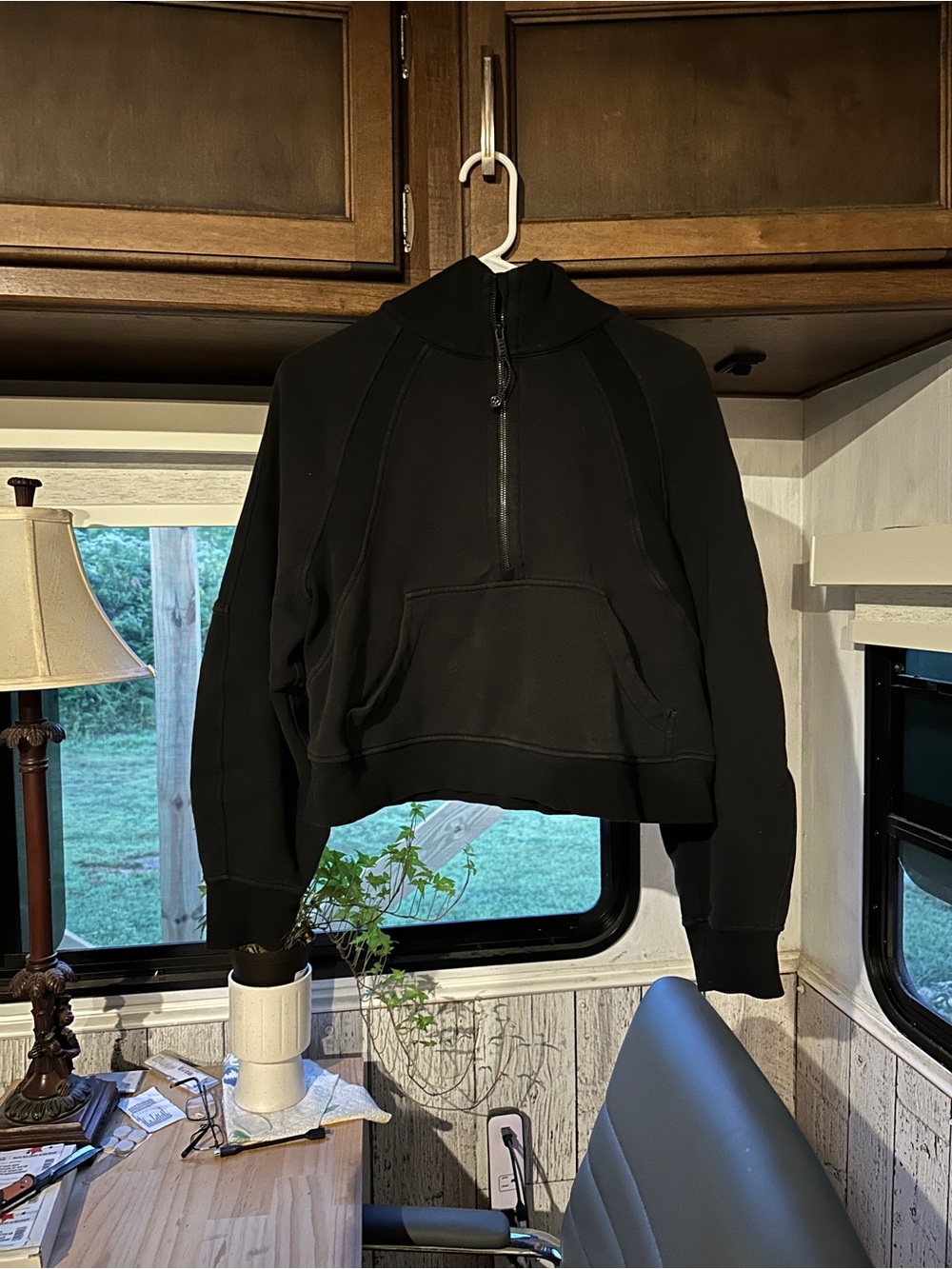 lululemon athletica Black Scuba Half-Zip Hoodie size M/L